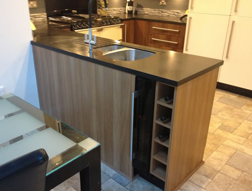Wine chiller and seperate wine rack - for more info call Rightstyle Kitchens on 01942 810 800